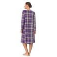 thumbnail image 3 of Aria Women’s Knit Velour Long Sleeve Square Neck Nightgown with Pockets, Sizes XS-5X, 3 of 7