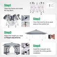 thumbnail image 2 of SANOPY 16'x16' Pop up Gazebo with 6-Sided Mosquito Netting, Patented Center Lock Pop up Screen Gazebo Canopy Instant Shelter for Deck and Lawns, Light Gray, 2 of 7