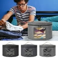 thumbnail image 4 of TERGAYEE Hat Storage Box,Portable Organizer Bucket Large Capacity Round Travel Case with Dust Proof Lid Stuffed Animal Toys and Clothes Storage Bin, 4 of 5