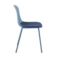 thumbnail image 2 of Jamesdar, Serena Stackable Dining Chair with cushion. Set of 4, Indoor/ Outdoor, Polypropylene, Steel, Whale Blue, 2 of 5