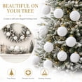 thumbnail image 5 of KuKeDi 12 Pack Christmas Ornaments Balls, 2.36 Inch Flocked Christmas Tree Decorations, 5 of 10