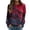 Wine, variant on Womens Sweatshirts Printed Tie Dye Pattern Print Crewneck Long Sleeve Pullover Sweatshirts Casual Spring Fall Lightweight Relaxed Fit Tunic Tops