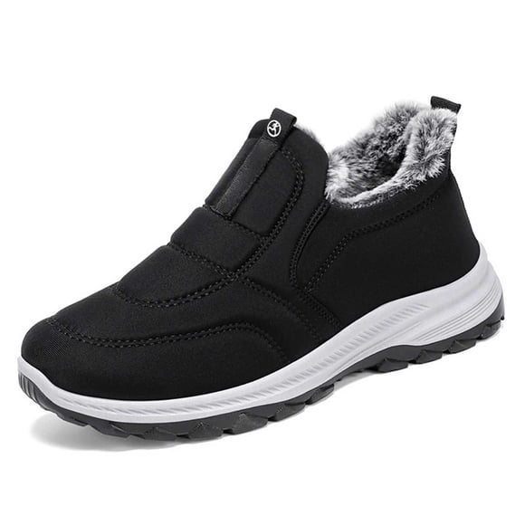 QHFBli Memory Foam Sneakers for Women Winter Warm Thick Sole Comfortable Athletic Sneakers for Women Casual On Walking Shoes with