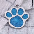 thumbnail image 3 of Tarjeta de pies grabada con etiqueta de perro mascota personalizada con purpurina de acero inoxidable (azul) Likrtyny Mascotas, 3 of 3