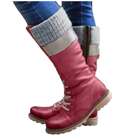 

ZHAGHMIN Booties Women Middle Toe Round Women S Shoes Cowboy Up Keep Warm Vintage Lace For Women Boots Women S Boots Narrow Calf Boots For Women Wedge Cowboy Boots Women Wide Calf Tall Over The Knee