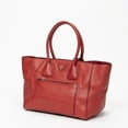 thumbnail image 2 of Pre-Owned Prada Red Front Pocket Double Handle Tote Shoulder bag Vitello Phenix Leather, 2 of 10