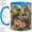 Blue, variant on Tropical Parrot Accent Mug, 11oz Ceramic Coffee Cup for Bird Lovers