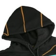 thumbnail image 4 of AACA Men's Varsity Patch Hoodie, Colorblock Pullover Sweatshirt for HBCU Pride, Black, 4 of 7