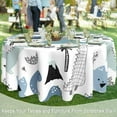 thumbnail image 6 of Cute Dinosaur Round Table Cloth 60 Inch,Hand Drawn Tablecloth Waterproof Stain Wrinkle Resistant Washable Circle Table Cover for Home Kitchen Dining Room Party Outdoor Picnic, 6 of 6