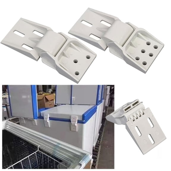 kttectoa Universal Chest Freezer Counterbalance Hinge Folding Small Freezer Plastic Door Opening Angle 95°-110° White 128mm Christmas Party Supplies Gifts