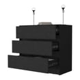 thumbnail image 3 of FM FURNITURE Avra 3 Drawer Dresser, Manufactured Wood Top and Front Chest of Drawers, 3 of 6