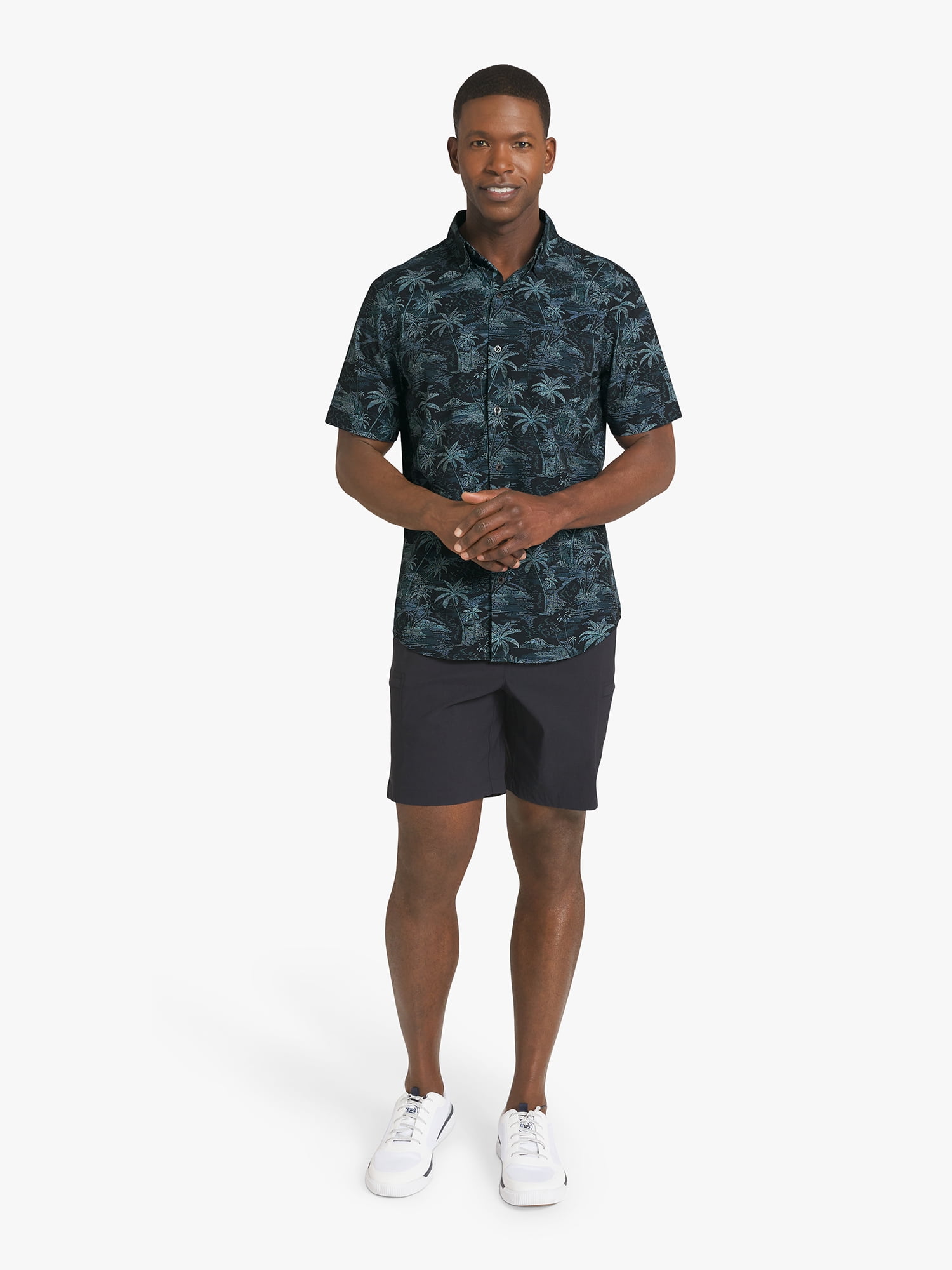 Chaps Men's & Big Men's Performance Woven Short Sleeve Shirt, Sizes S-3XL