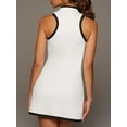 thumbnail image 6 of iiniim Women's Golf Tennis Dress Turtleneck Sleeveless Sport Skirts Yoga Workout Athletic White L, 6 of 7