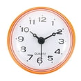thumbnail image 4 of Waterproof Bathroom Shower Clock Mini Round Wall Clocks with Suction Cup, Orange, 4 of 6