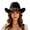 Z15-Black, variant on Classic Western Cowboy Hat Felt Cattleman Shapeable Brim for Men Women Cowgirl Halloween Rodeo Accessory