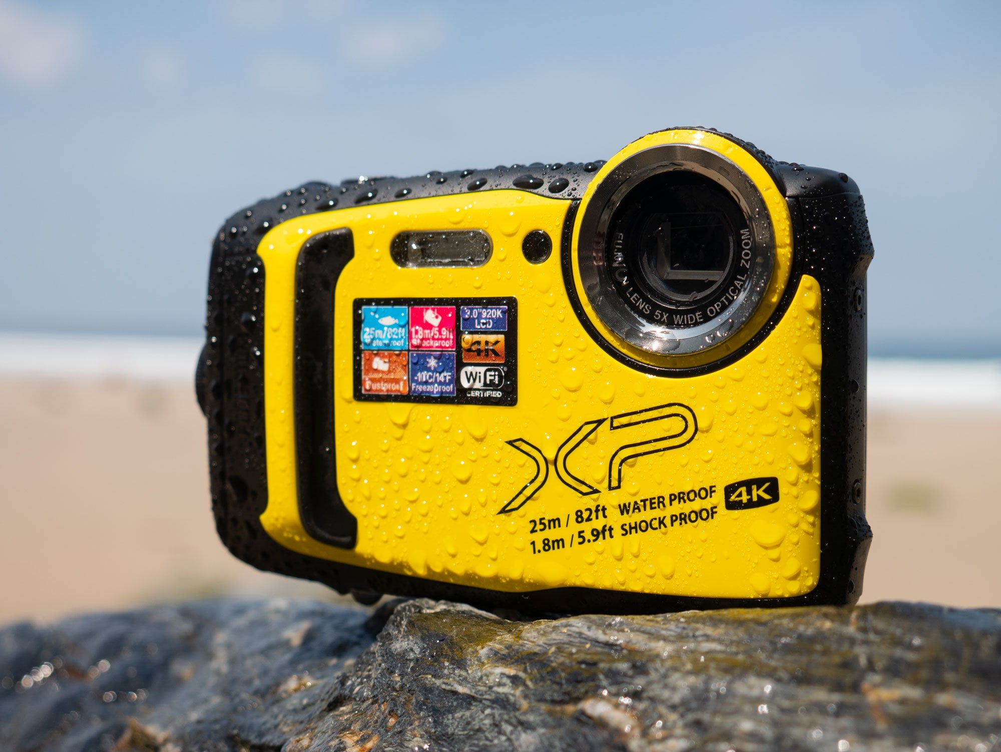 Fujifilm FinePix XP140 Waterproof Digital Camera (Sky Blue) with 64GB SD  Card