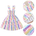 thumbnail image 3 of BULLPIANO Girls Dresses Butterfly Print Dress Flutter Sleeves Casual Summer Dresses Kids Summer Clothes, 3 of 8