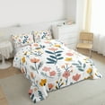 thumbnail image 4 of Manfei Tropical Plant Leaves Full Size Comforter Sets,Natural Botanical Flower Bedding Comforter Set,Colorful Floral Bedding Sets For Adults,Microfiber Bedroom Decor Reversible,3 Pieces, 4 of 9