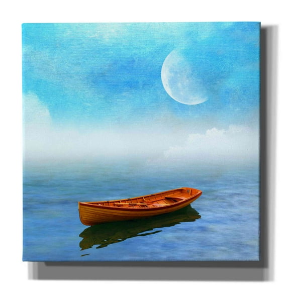 Epic Graffiti 'Seascape Ad3' by Ata Alishahi, Giclee Canvas Wall Art, 12"x12"