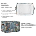 thumbnail image 2 of Yayeee Canvas Storage Basket with Handles for Shelves Fabric Bins Closet Organizer, Sea Plants Pattern, 2 of 8