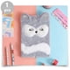 thumbnail image 3 of Cartoon Notebook Plush Notebook Daily Use Stationery Grey Material for Diary Writing 1Pack, 3 of 4