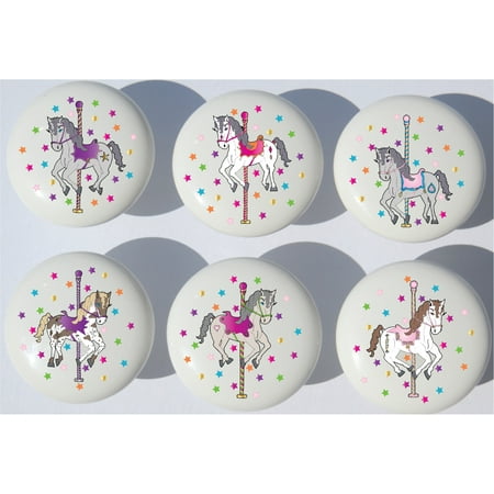 Carousel Horse Drawer Pulls Horse Ceramic Cabinet Drawer Knobs
