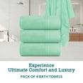 thumbnail image 6 of Casa Lino 4Pc Premium Bath Towels (54" x 27") - 100% Cotton, 400GSM, Ultra Soft & Absorbent (Sky Blue), 6 of 6