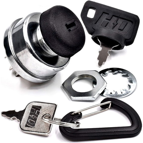 HD Switch Starter Ignition Switch Replaces Cub Cadet 01003581P 925-1125 725-1125 - Fits Tank 48 60 L48 L60 M48 M50 M54 M60 M72 S6031 S6032 S7232 - Ultimate Dual Protection Upgrade - 2 Keys & Carabiner