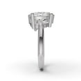 thumbnail image 5 of 3 CTW Oval and Pear Cut Lab-Grown Diamond Two-Stone Ring in 14K White Gold (Ring Size: 7), 5 of 5