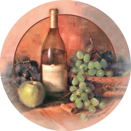 Grapes Wine Bottle Coaster - Thirstystone Occasions Drink Coasters, Wine & Fruit