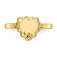 thumbnail image 4 of Finest Gold 14K Yellow Gold 6.5 x 7 mm Open Back Heart Signet Ring - Size 6, 4 of 5
