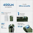 thumbnail image 4 of WUBEN G5 Rechargeable EDC Flashlight, Powerful RGB Flashights, 400 Lumens Portable Flat Mini Flashlights, IP68 Waterproof Multi-Mode Small Keychain Flashlight For Camping, Emergency (Green), 4 of 6