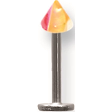 Designer Stainless Steel Sgss Labret W Acrylic Vert Layered Cone 16G (1.3Mm) 5/16 (8Mm) Long 4 Made In China -Jewelry By Sweet Pea Creations
