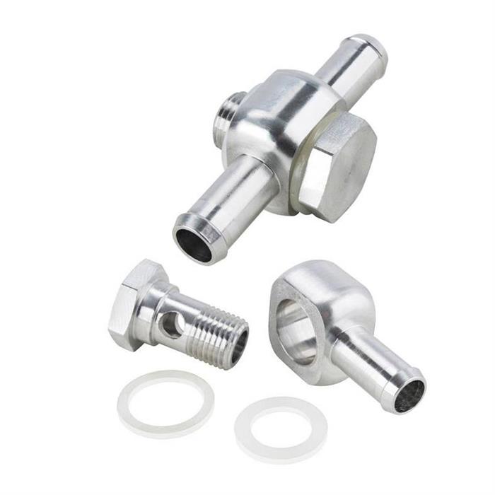 Dual and Single Banjo Style Fittings for 2x2 Intakes, 5/16 Hose