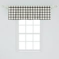 thumbnail image 2 of Stripe Window Valance, Geometric Themed Pattern with Symmetric Rhombuses with Wavy Lines, Curtain Valance for Kitchen Bedroom with Rod Pocket, 54" X 18", Eggshell Charcoal Grey, by Ambesonne, 2 of 3