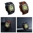 thumbnail image 1 of Reloj Salvador de Cuero de 2 Piezas con Correa de Rapero Punk, 1 of 9