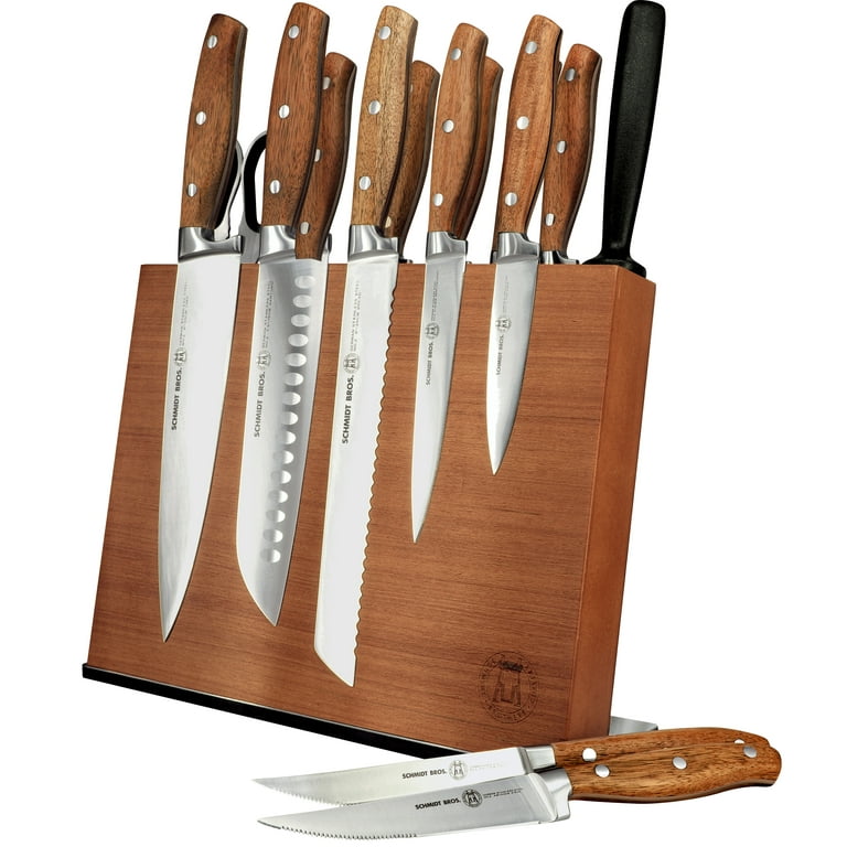 Schmidt Brothers® Cutlery 14-Piece Acacia Forged Stainless Steel