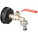 thumbnail image 1 of Conector de grifo de latón cromado, con conector de manguera de 1/2" (13 mm), adaptador de tanque de drenaje, para grifo de jardín, para adaptador de tanque JFHHH pequeña, 1 of 3