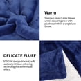 thumbnail image 2 of SMIXLN Sherpa Blanket, Reversible Fleece & Sherpa Throw Blanket, Soft Plush Warm Twin Size Blanket for Couch, Bed & Fall Winter, Navy Blue, 60" x 80", 2 of 8