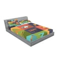 thumbnail image 2 of Ambesonne Colorful Fitted Sheet & Pillow Sham Set, Jazz Equipment Music, Full, Multicolor, 2 of 2