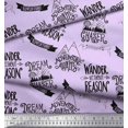 thumbnail image 3 of Soimoi Purple Cotton Poplin Fabric Dream Chaser Text Fabric Prints By Yard 56 Inch Wide, 3 of 5