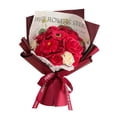 thumbnail image 4 of Ramo de flores, jabón, rosa, regalo romántico de cumpleaños, jabón de baño, flores artificiales para fiesta, accesorios de fotografía del Día de la , Rojo, 4 of 8