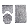 thumbnail image 1 of 3 Pieces Non-slip Bath Mat Rug Toilet Lid Cover Heart-Grey, 1 of 8