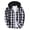 Gray, variant on Men's Plaid Hoodie Jacket Casual Lightweight Long Sleeve Button down Hooded Shirts Fall Tops with Pocket