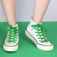 thumbnail image 5 of 1pair Double Layers Flat Shoelaces Strings Grass Green for Sneakers Tennis Shoes, 5 of 6