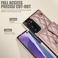 thumbnail image 4 of for Samsung Galaxy Note 20 Back Case, Ultra Slim Shockproof PU Leather Card Slots Kickstand Magnetic Snap Shoulder Strap & Wristlet RFID Blocking Cover for Samsung Galaxy Note 20, Rosegold, 4 of 9