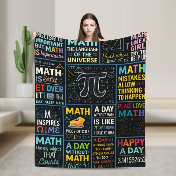 Math Gifts for Men/Women, Math Teacher Appreciation Gifts, Graduation/Birthday Gifts for Math Lovers Blanket 50x40