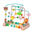thumbnail image 4 of Mazón de cuentas de madera juguete colorida montaña rusa de más de 3 años Habilidades sensoriales para niños Regalos de cumpleaños Contando juguete animal, 4 of 8