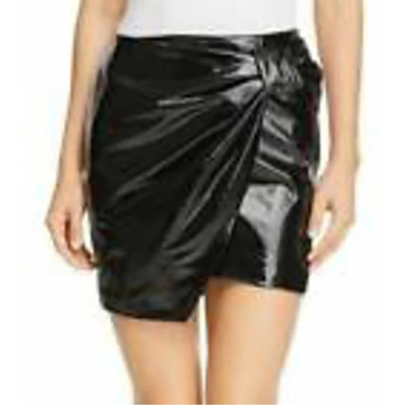 Sunset & Spring Womens Patent Bow Party Mini Skirt