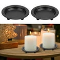 thumbnail image 2 of 2 Piece Farmhouses Metal Candle Plate Organizers Candle Tray For Weddings Event And Aromatherapies Accessories Display, 2 of 19